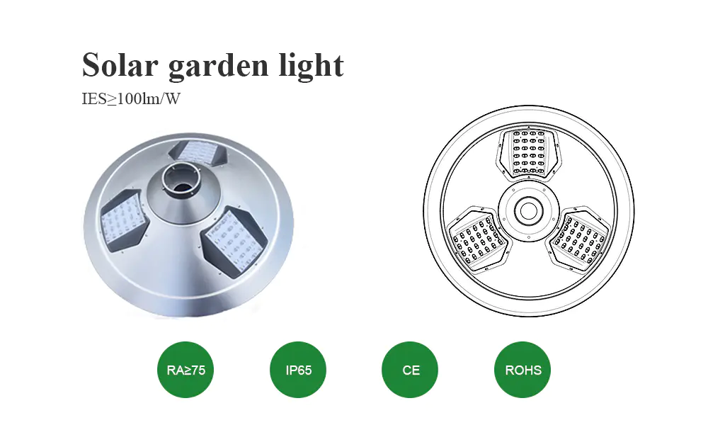 solar plaza light sensor round bright solar garden lights manufacture