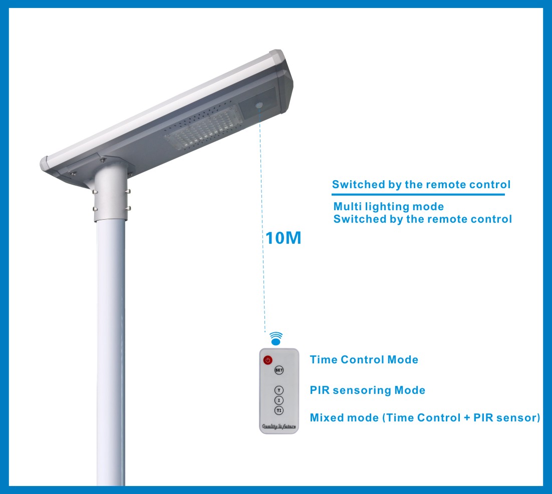 High power outdoor motion sensor  Integrated  solar street light 80w T2-DM880-9