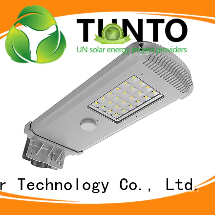 Tunto cool solar powered led street lights supplier for plaza