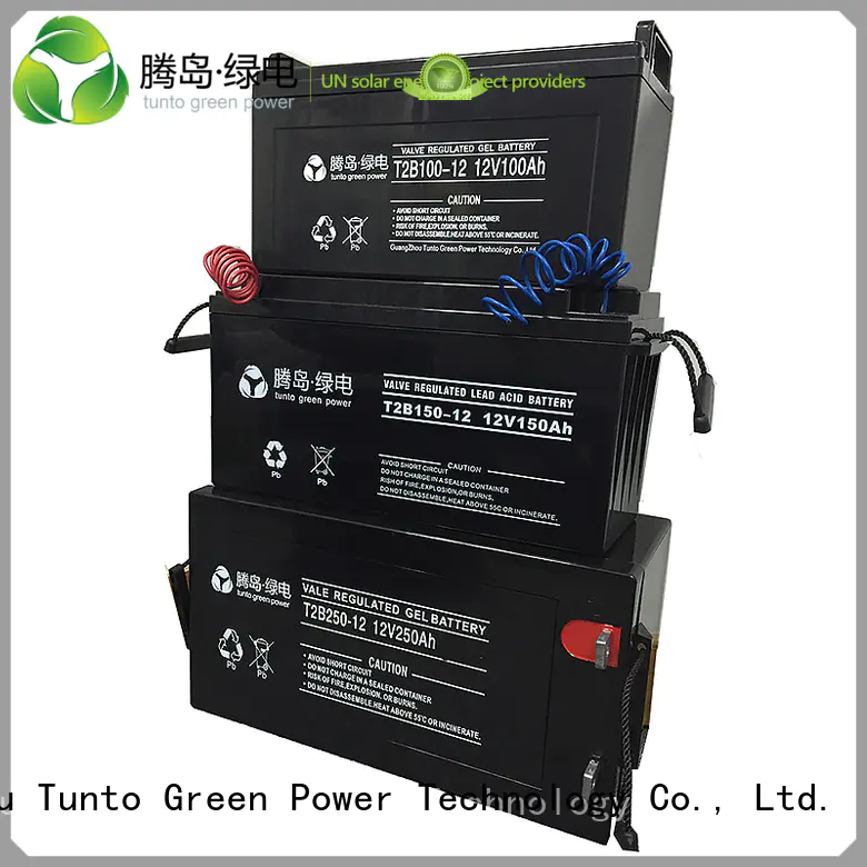 leadacidgel batteries Tunto Brand off grid solar kits with batteries factory