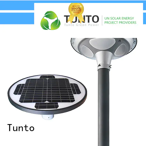 Tunto 20w outdoor solar garden lights factory for plaza