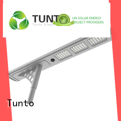 Tunto 4000lm solar parking lot lights factory price for plaza