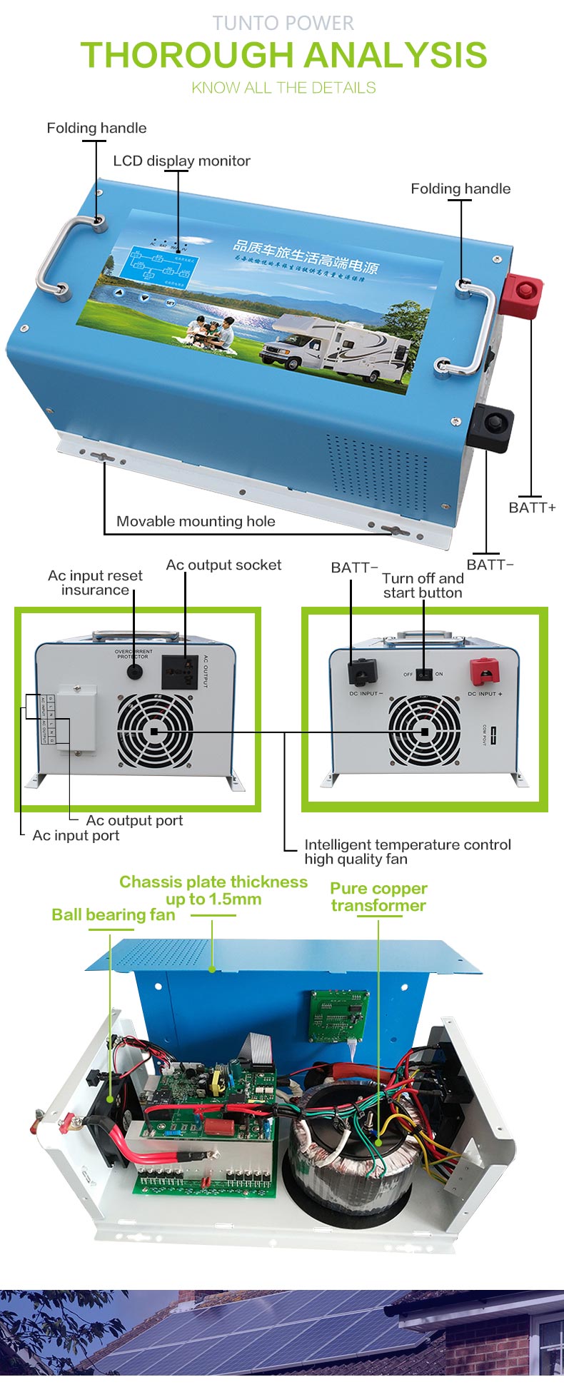 Tunto pure hybrid solar inverter personalized for lamp-6