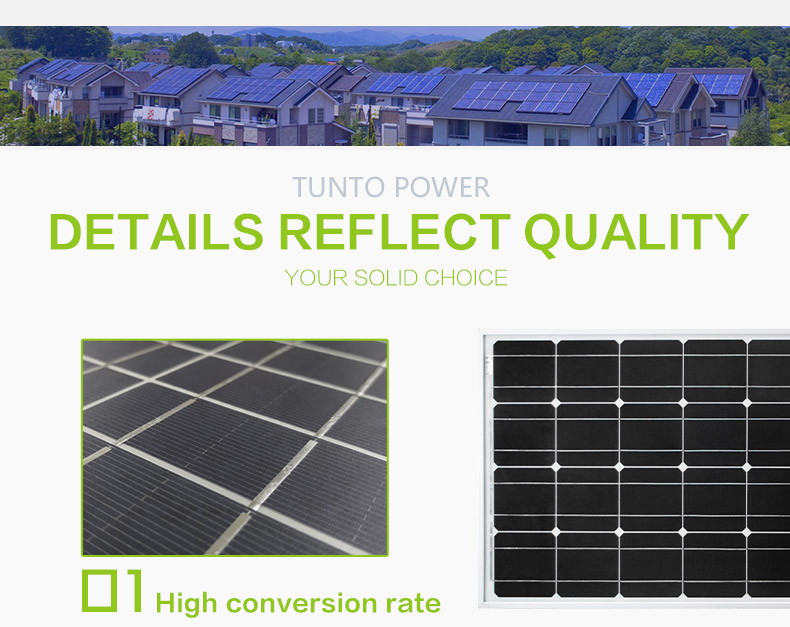 Tunto 80w off grid solar panel kits personalized for solar plant-3
