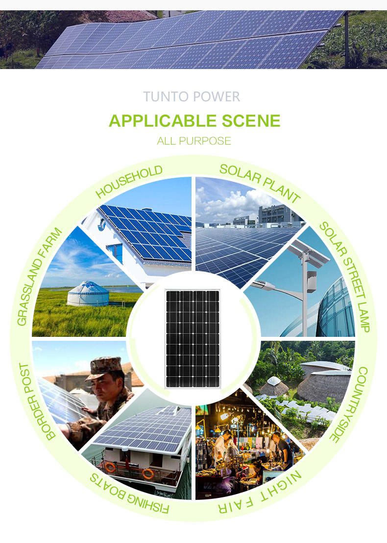 durable monocrystalline solar panel personalized for household