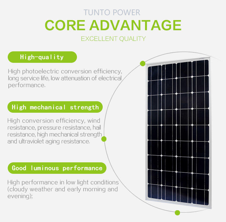 multicrystalline solar panels for solar plant Tunto