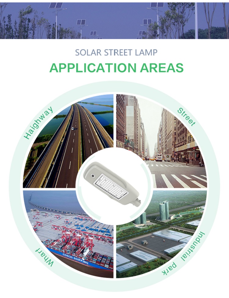 Solar street lamp with built-in battery split-type