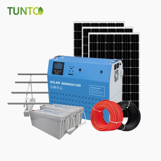 2000W off grid solar power generator system with 200 Ah battery