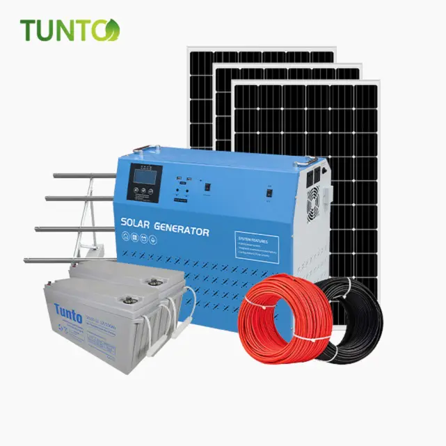 solar power system with 150Ahbattery, bracket, inverter and controller