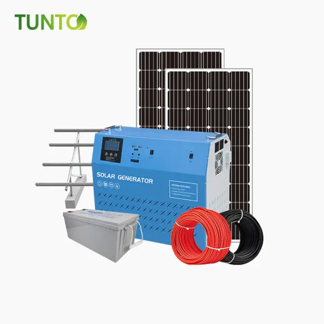 165W solar panel with 200Ah battery off-grid solar power system
