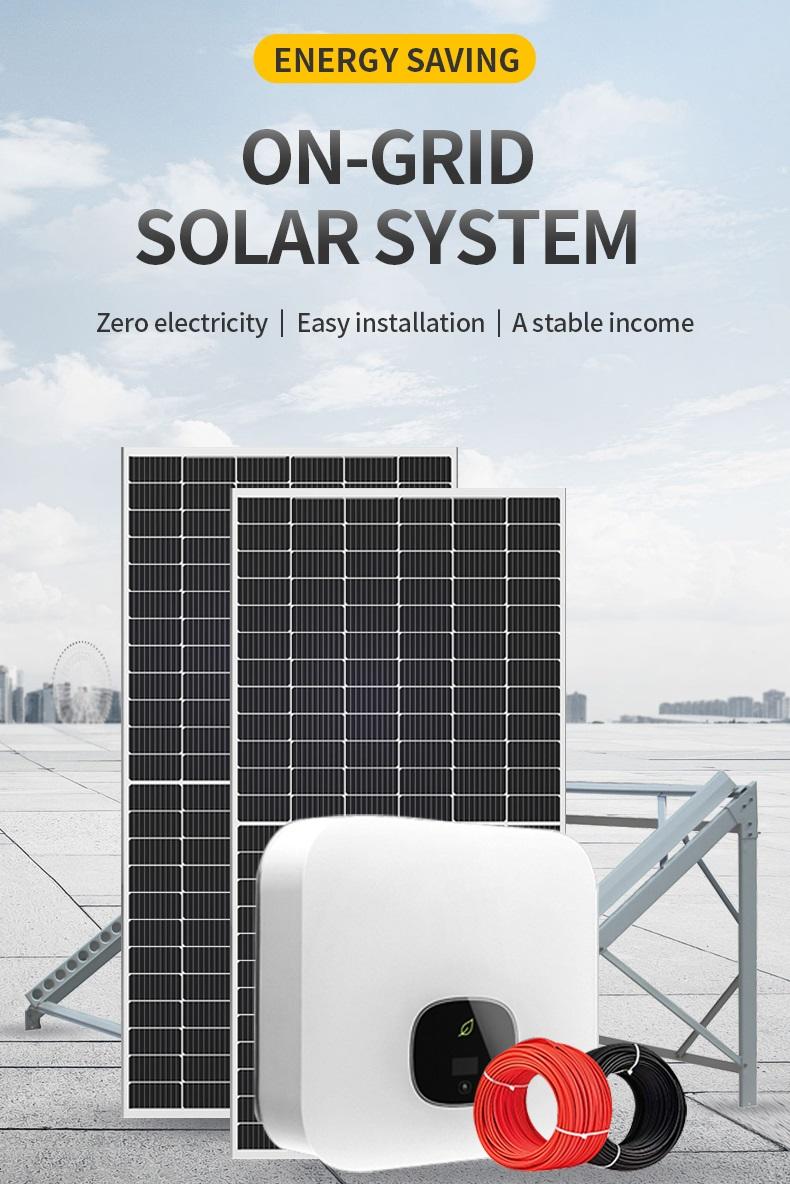 On grid solar power system for home
