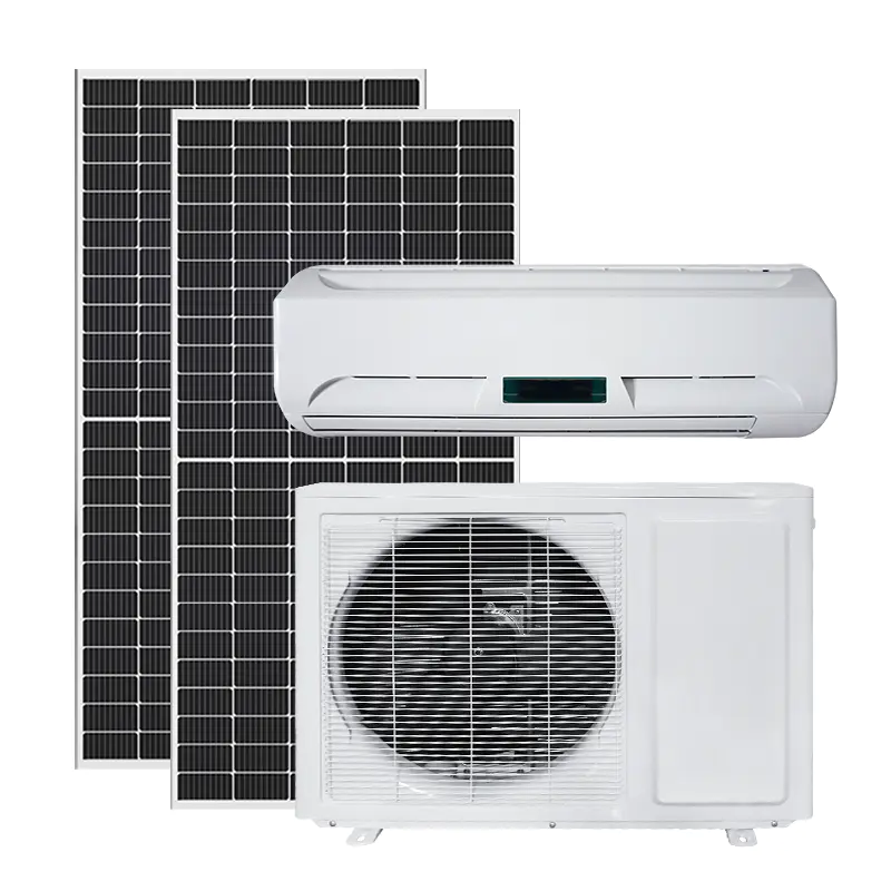 solar air conditioner with 5KW solar power system on-grid type