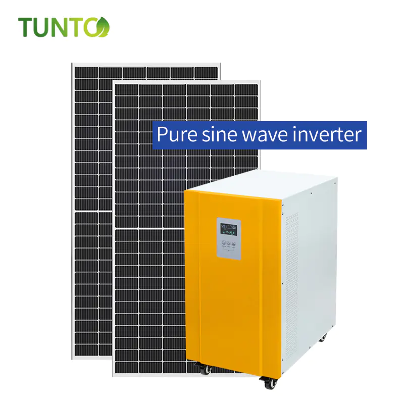 Professional 12KW pure sine wave solar inverter 96V/192V/384VDC off grid solar system with Intelligent LCD integration display Supplier-Tunto