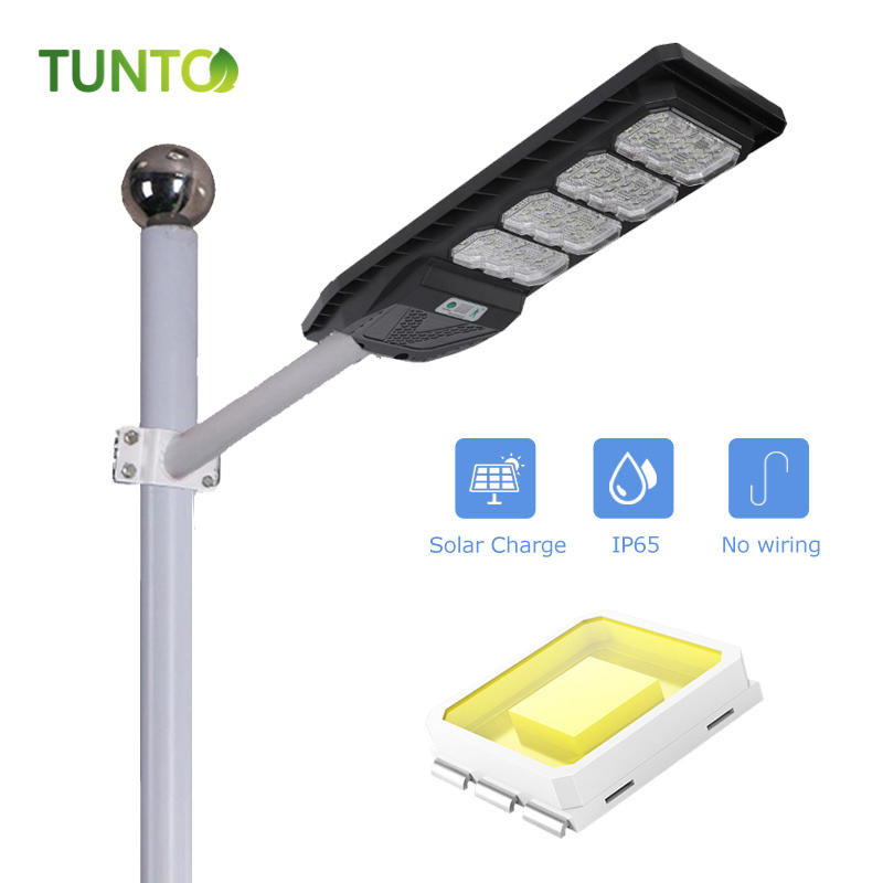 aLL IN ONE SOLAR STREET LIGHT WEIGHT AND easy installation for stree lighting
