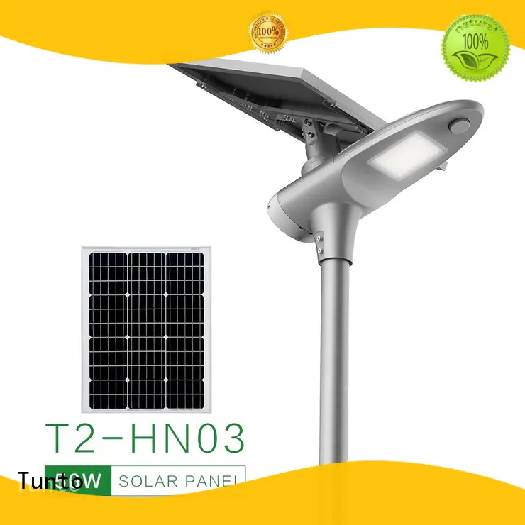 warm quality Tunto Brand solar powered street lights