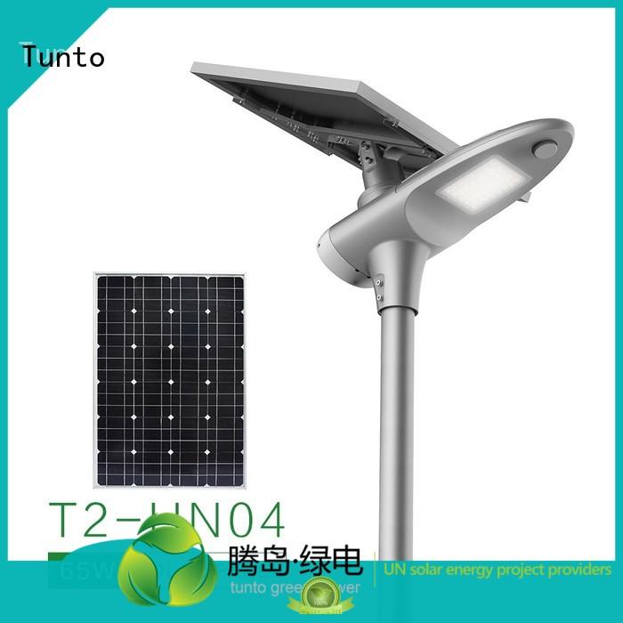Tunto Brand quality solar powered street lights sensor factory