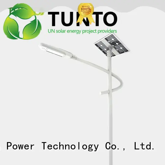 Tunto cool solar powered street lights supplier for parking lot